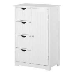 Armario de baño 56x30x83cm madera de ingeniería color blanco kleankin