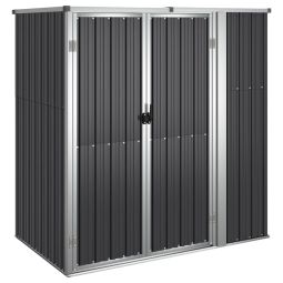 vidaXL cobertizo de herramientas jardín acero galvanizado 161x89x161cm