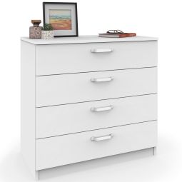 Cómoda dormitorio, cajonera 4 cajones, briebe prakt blanco