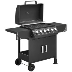 Barbacoa de gas 135x51x101 cm metal, acero inoxidable 846-266V40BK