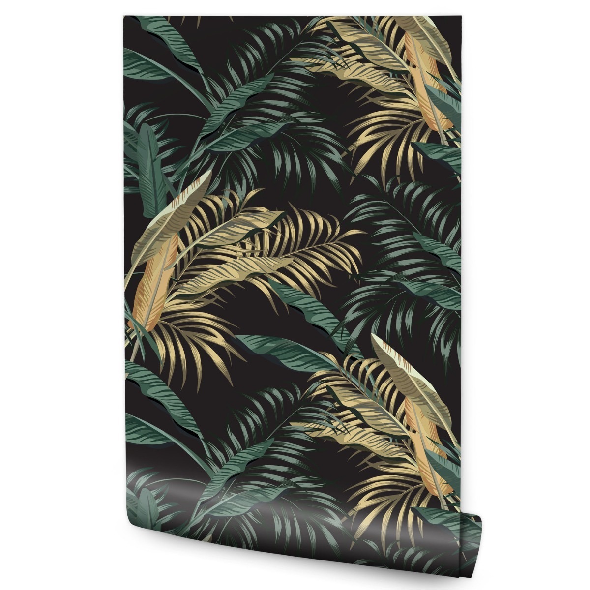Papel Pintado Hojas Tropicales Naturaleza Para Dormitorio 53cm x 10m