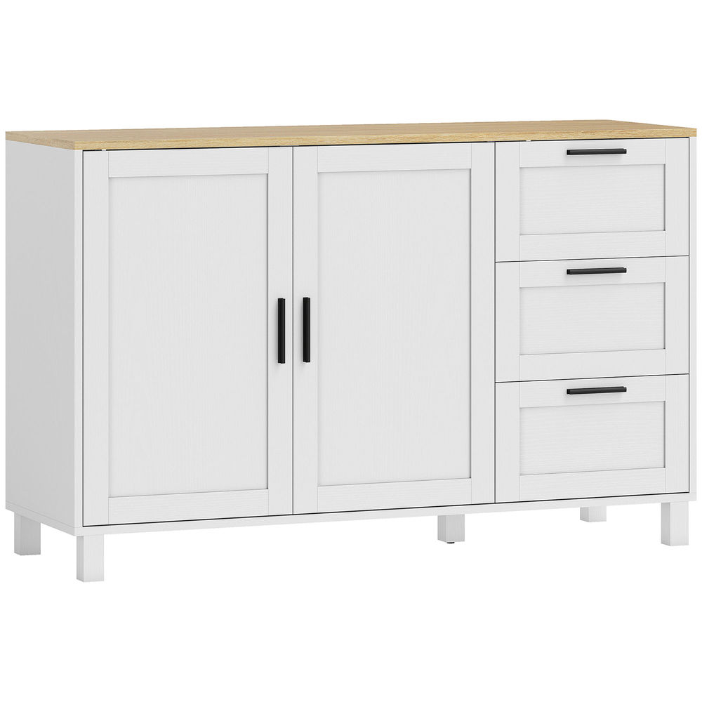 Aparador 120x38x76 cm color blanco Homcom, hogar - muebles de comedor