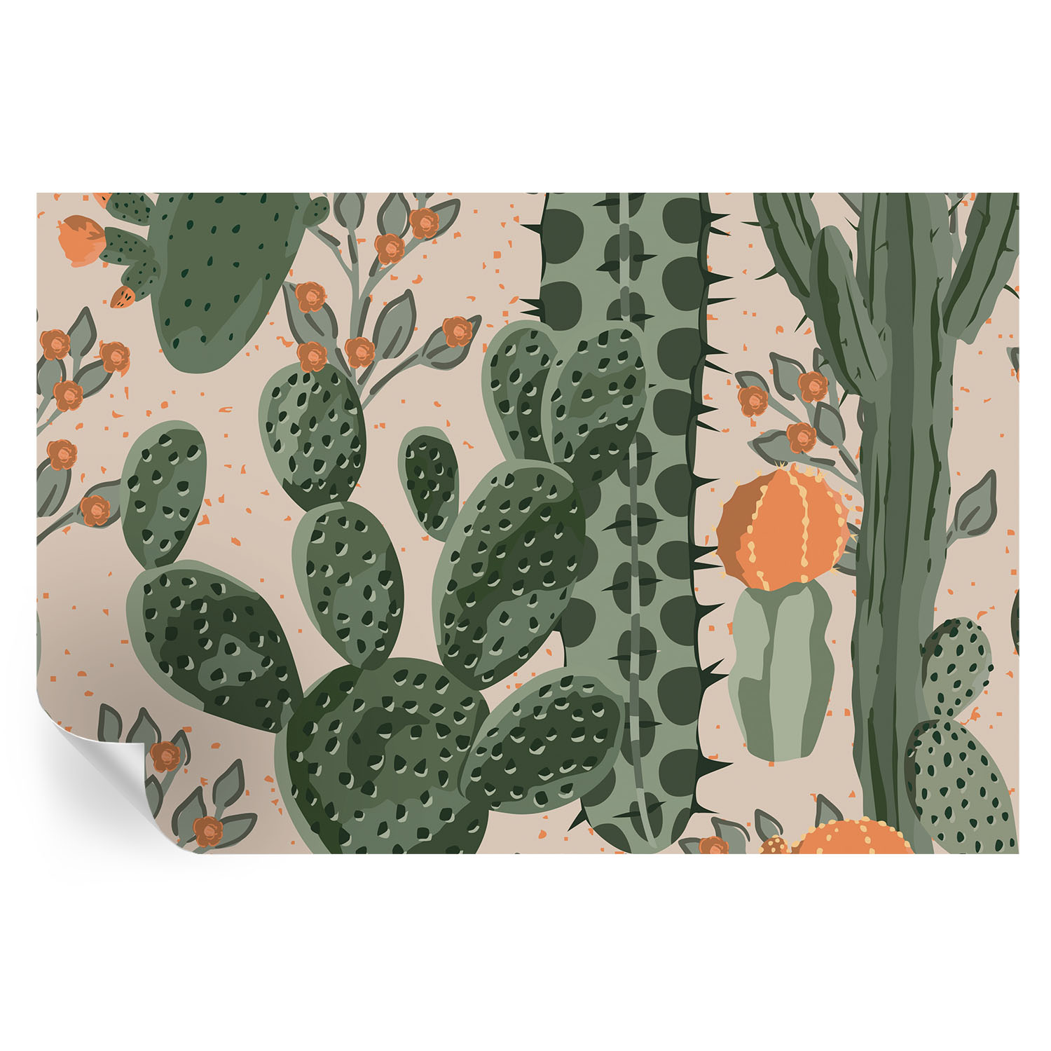 Murales autoadhesivos cactus verdes 104x152 tulup