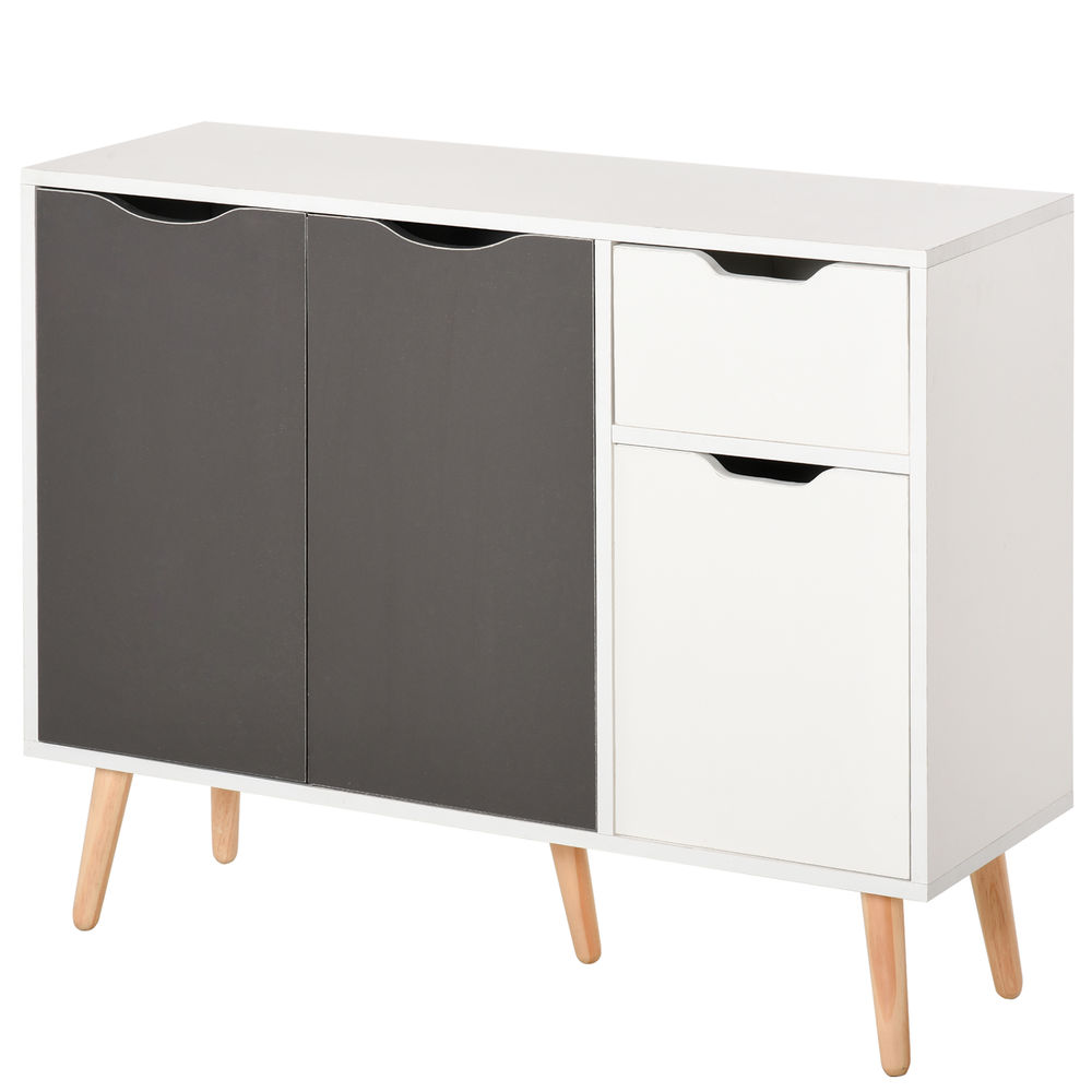 Aparador 90x30x72 cm bicolor Homcom, hogar - muebles de comedor