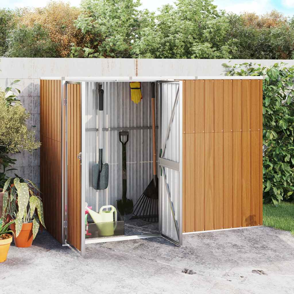 Cobertizo herramientas jardín acero galvanizado 225x89x161 123981