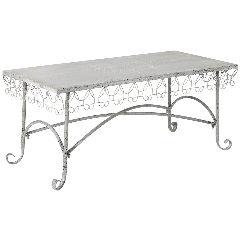 Mesa de centro de metal 120.65x56.52x52.07h cm