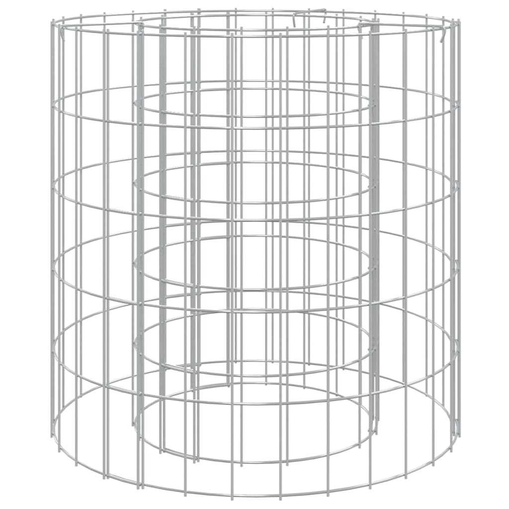 vidaXL brasero de gaviones hierro galvanizado ø50 cm
