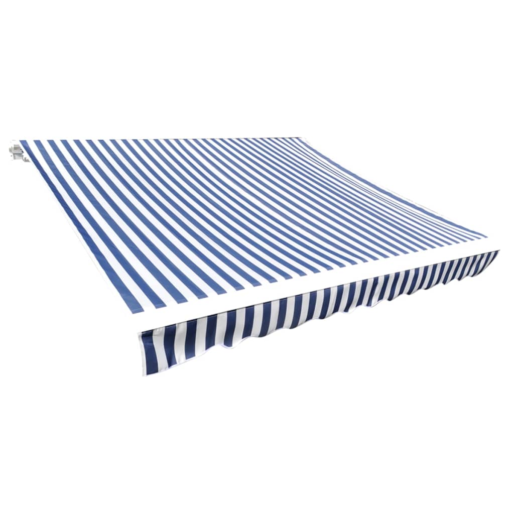 vidaXL toldo de lona azul y blanco 4x3 m (sin estructura)