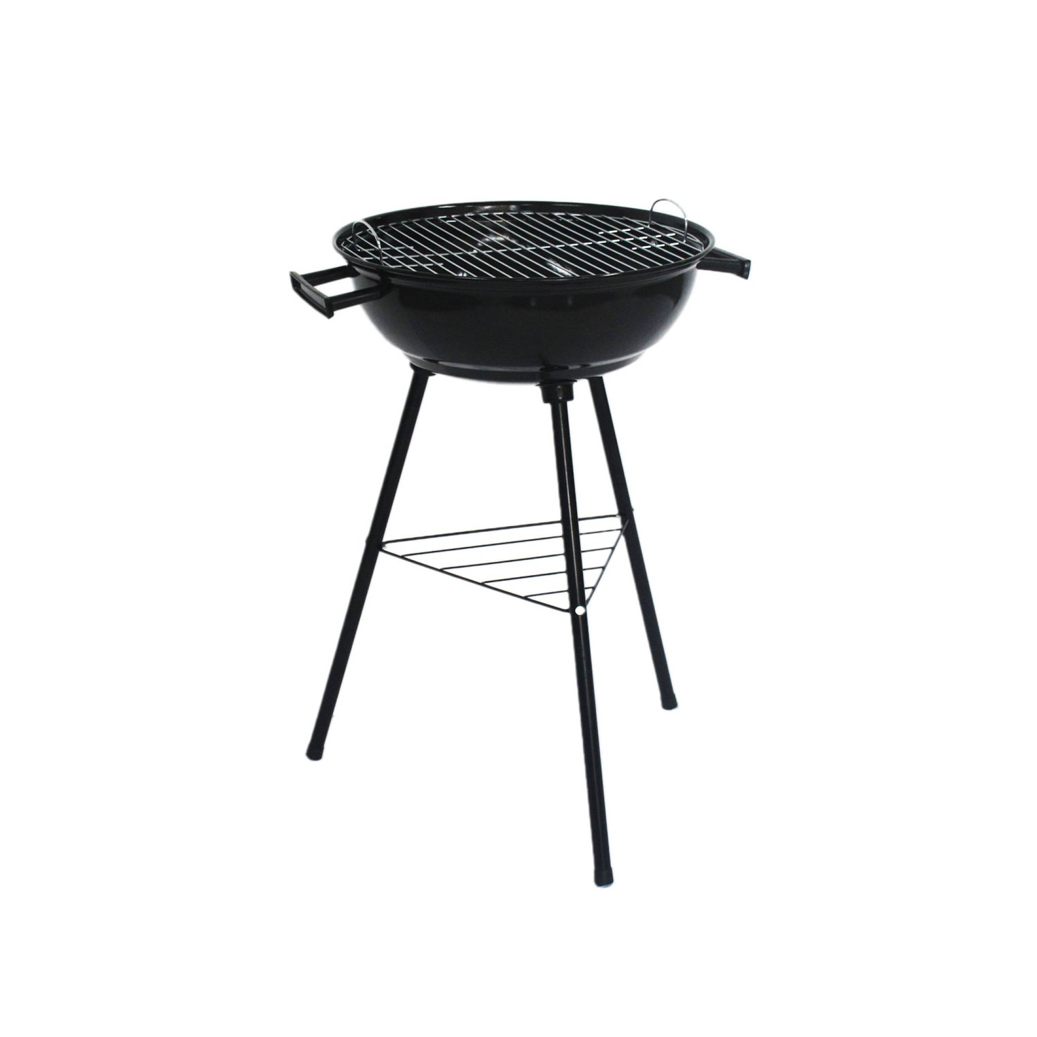 Barbacoa de carbón, ø39cm negro 69x49x46 cm