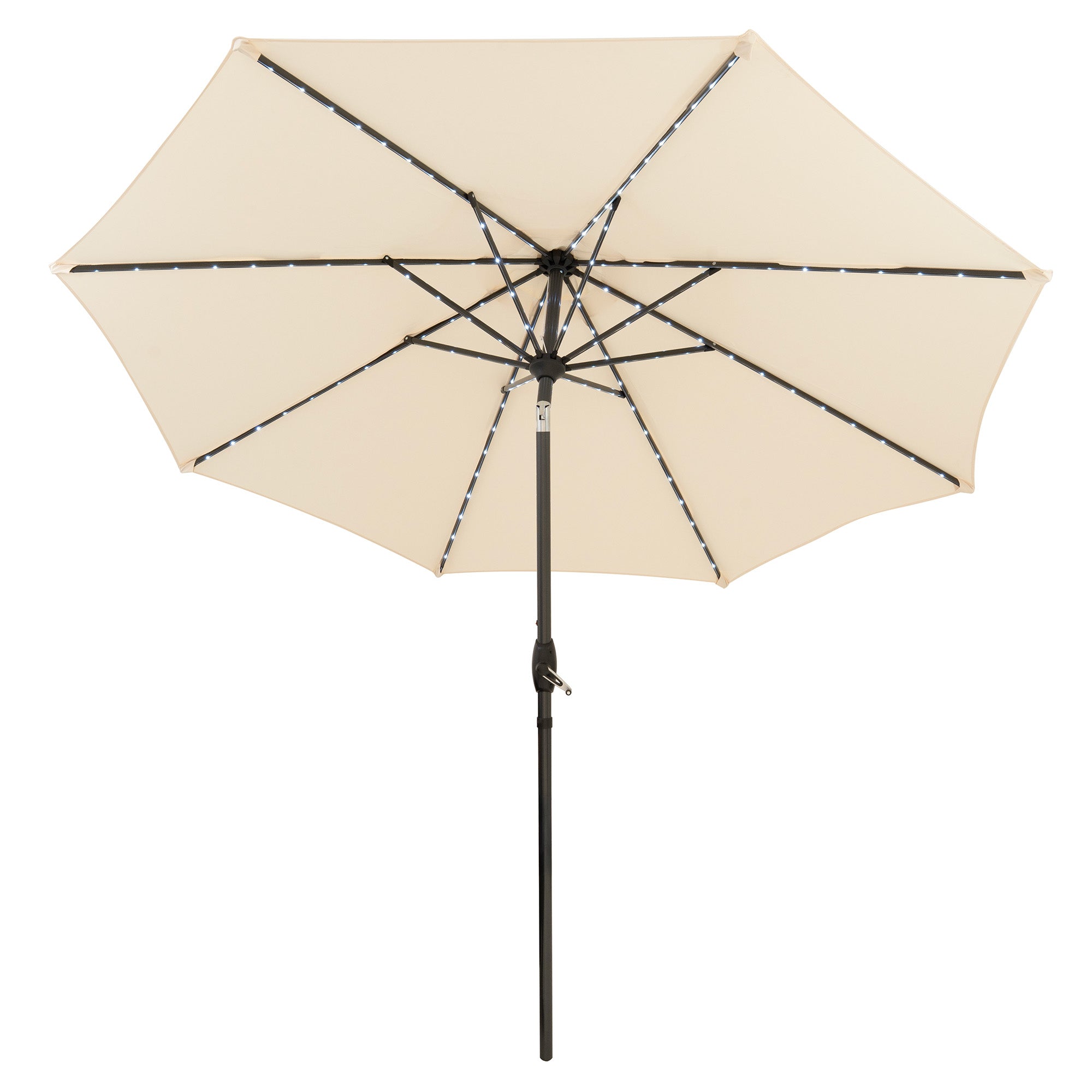 Parasol LED inclinable de 2,7 m – crema