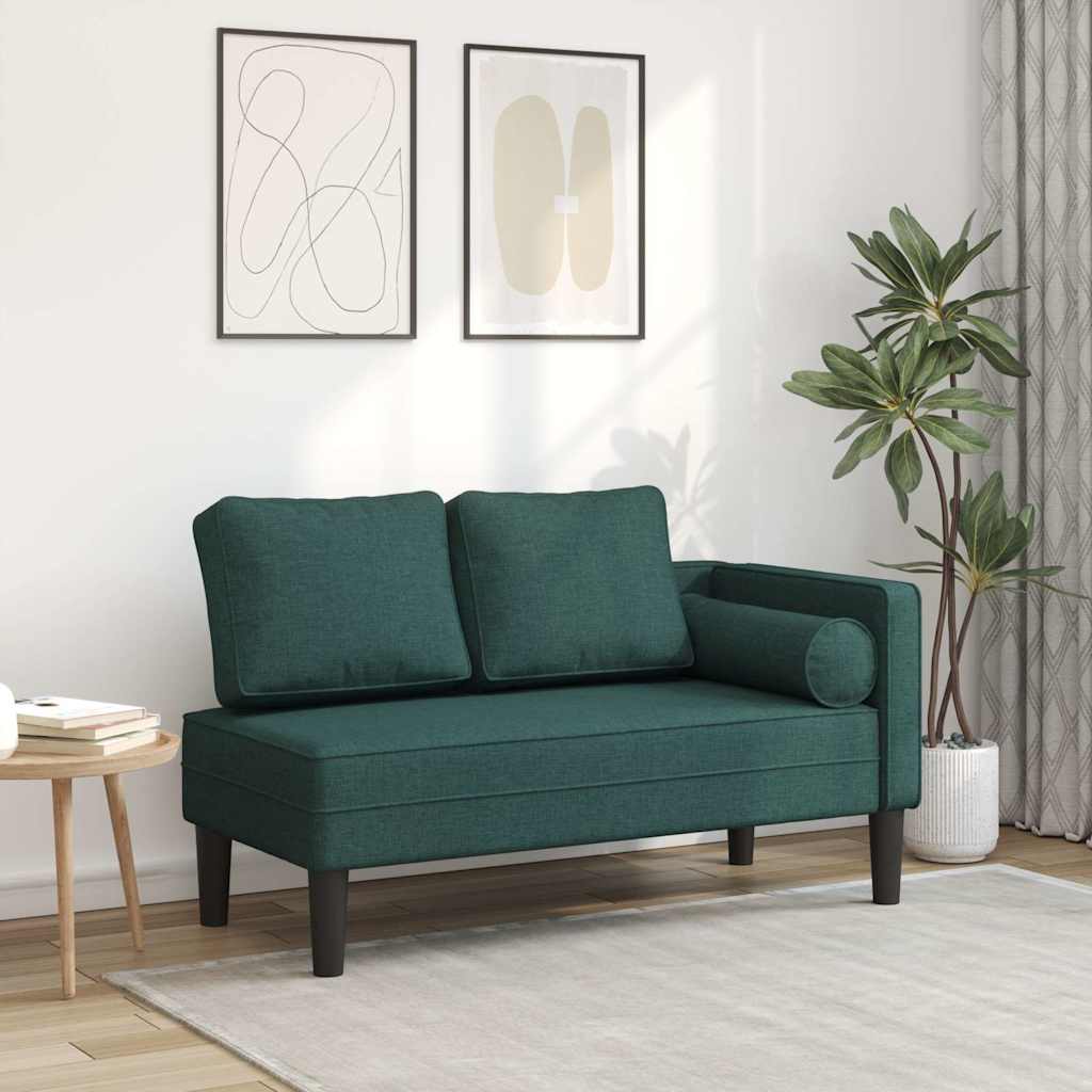 Sofá diván con cojines tela verde oscuro oif110531