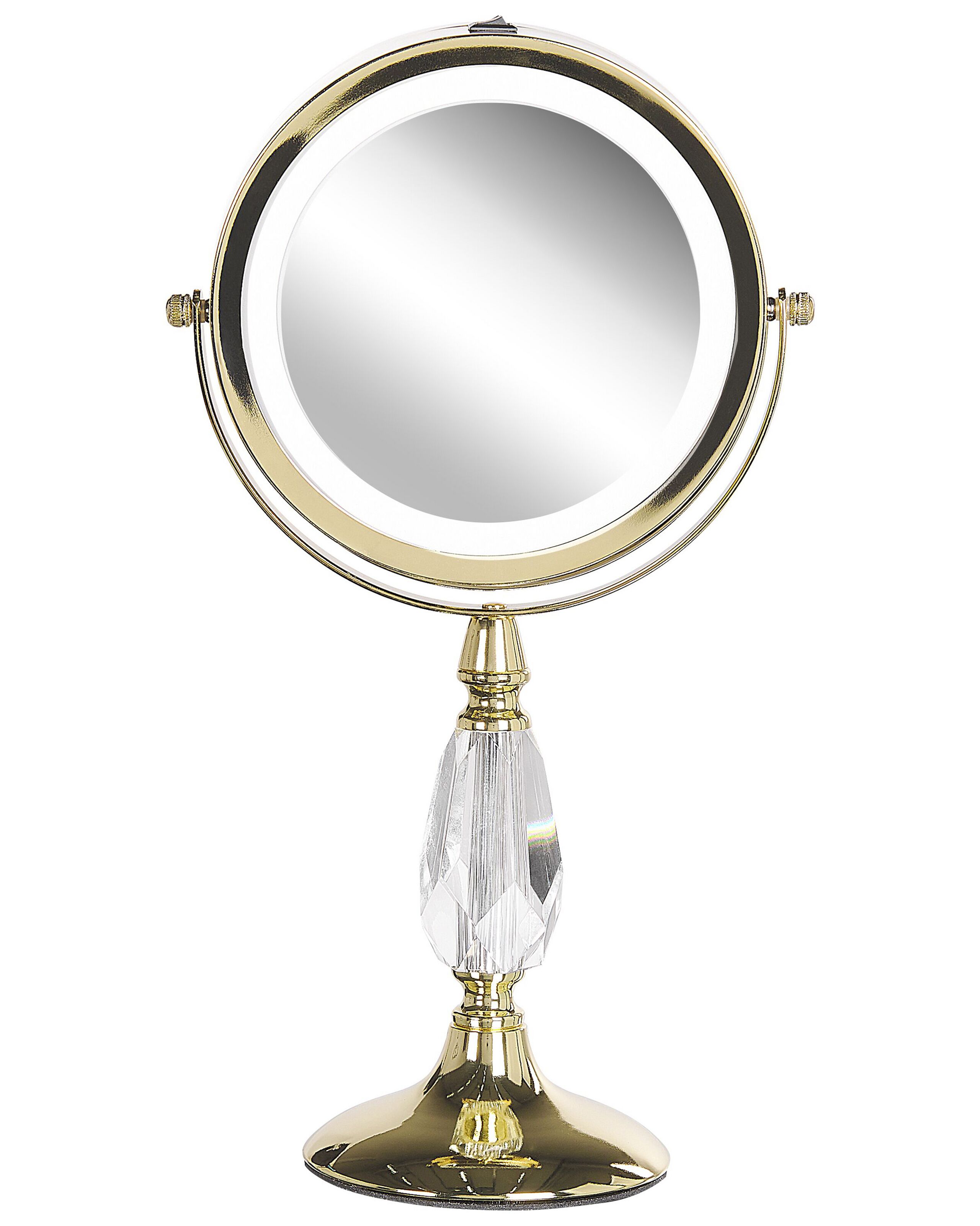 Espejo de maquillaje LED maury dorado