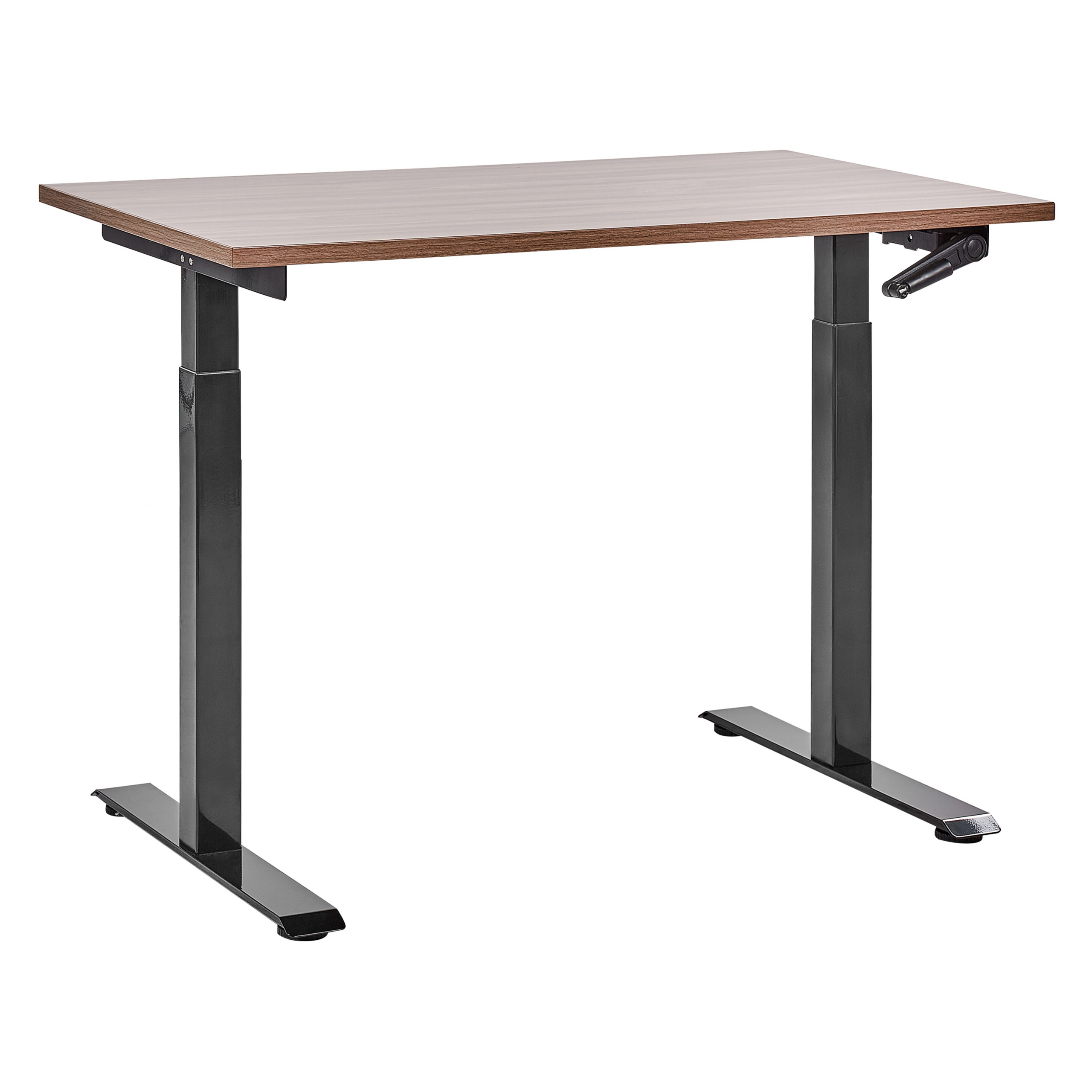 Escritorio de altura regulable manual destines 120 cm 72 cm marrón/negro