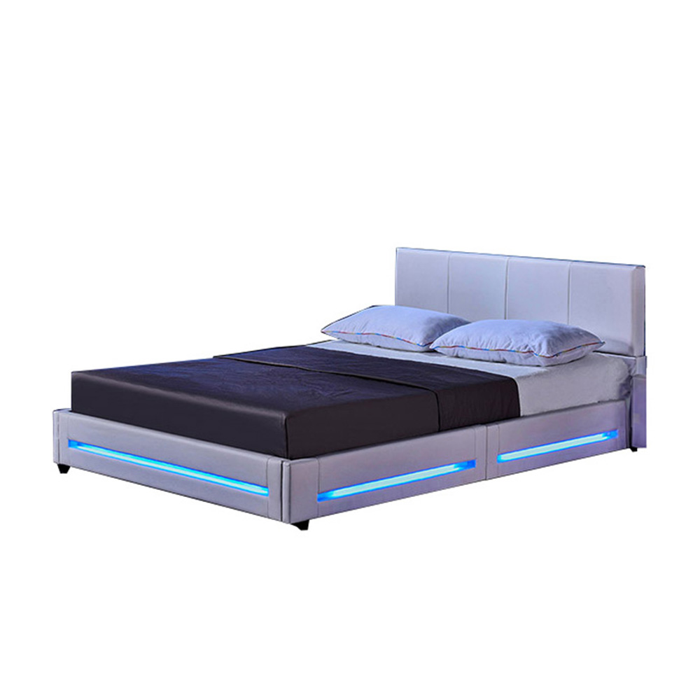 Cama LED asteroid - 140 x 200 cm blanco