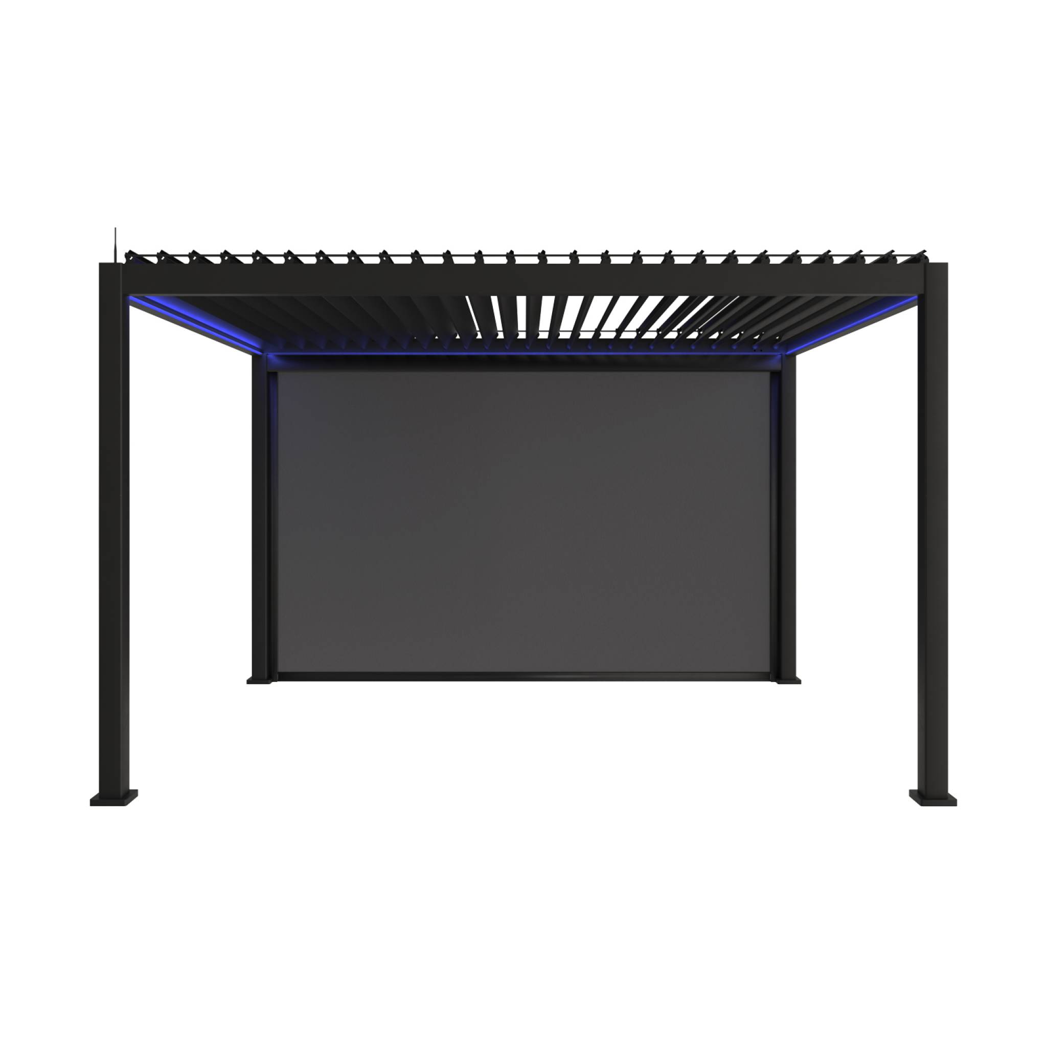 Pérgola bioclimática 3x4m LED + 1 toldo de 4m, triomphe 3x4m LED +
