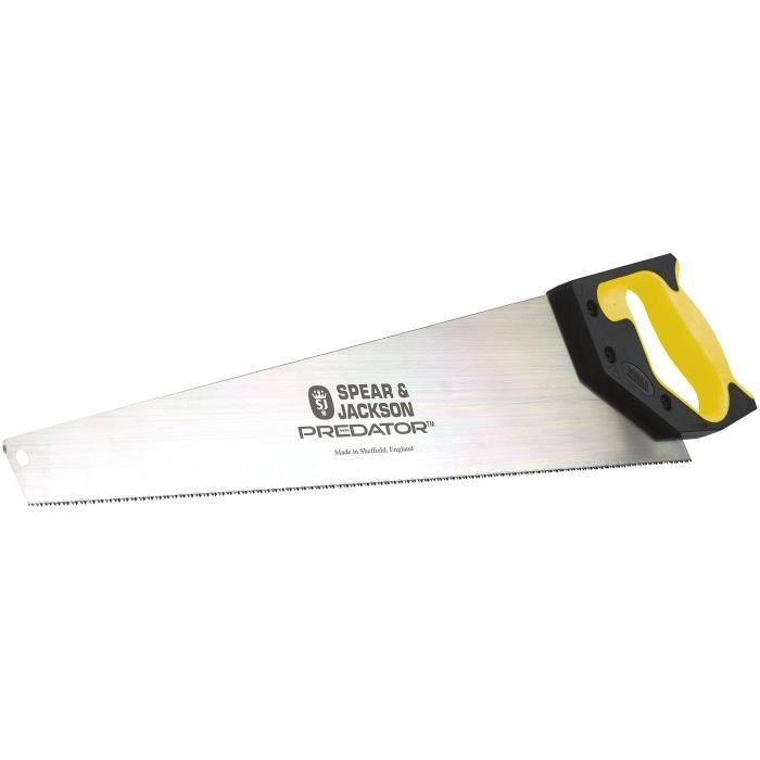 Sierra de mano triple afilado - mango antideslizante - acero - 559 mm