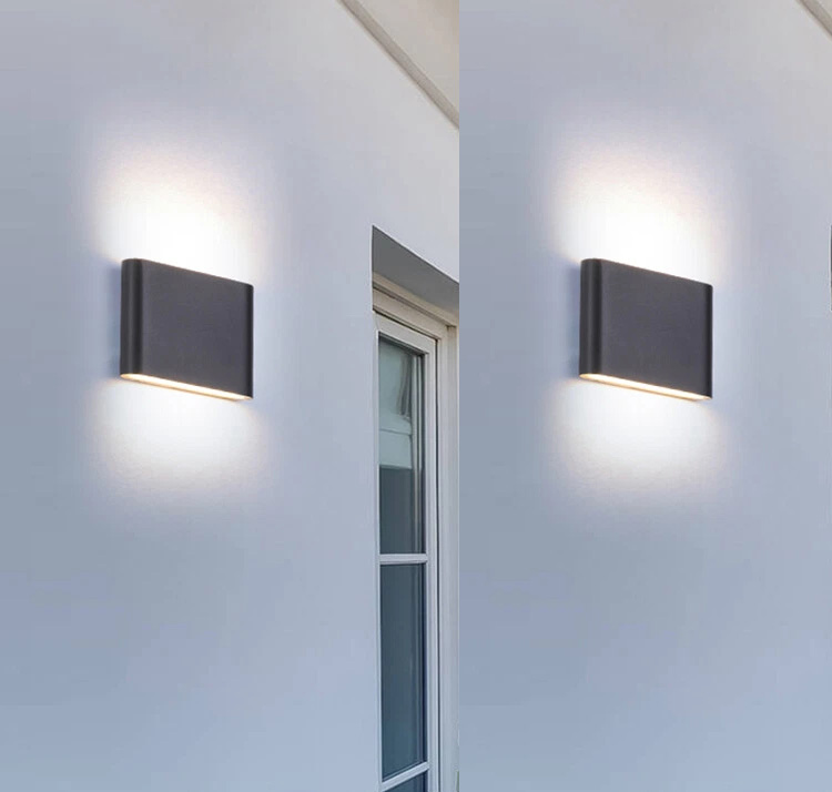 Aplique de pared exterior impermeable 6 w 3000 k negro