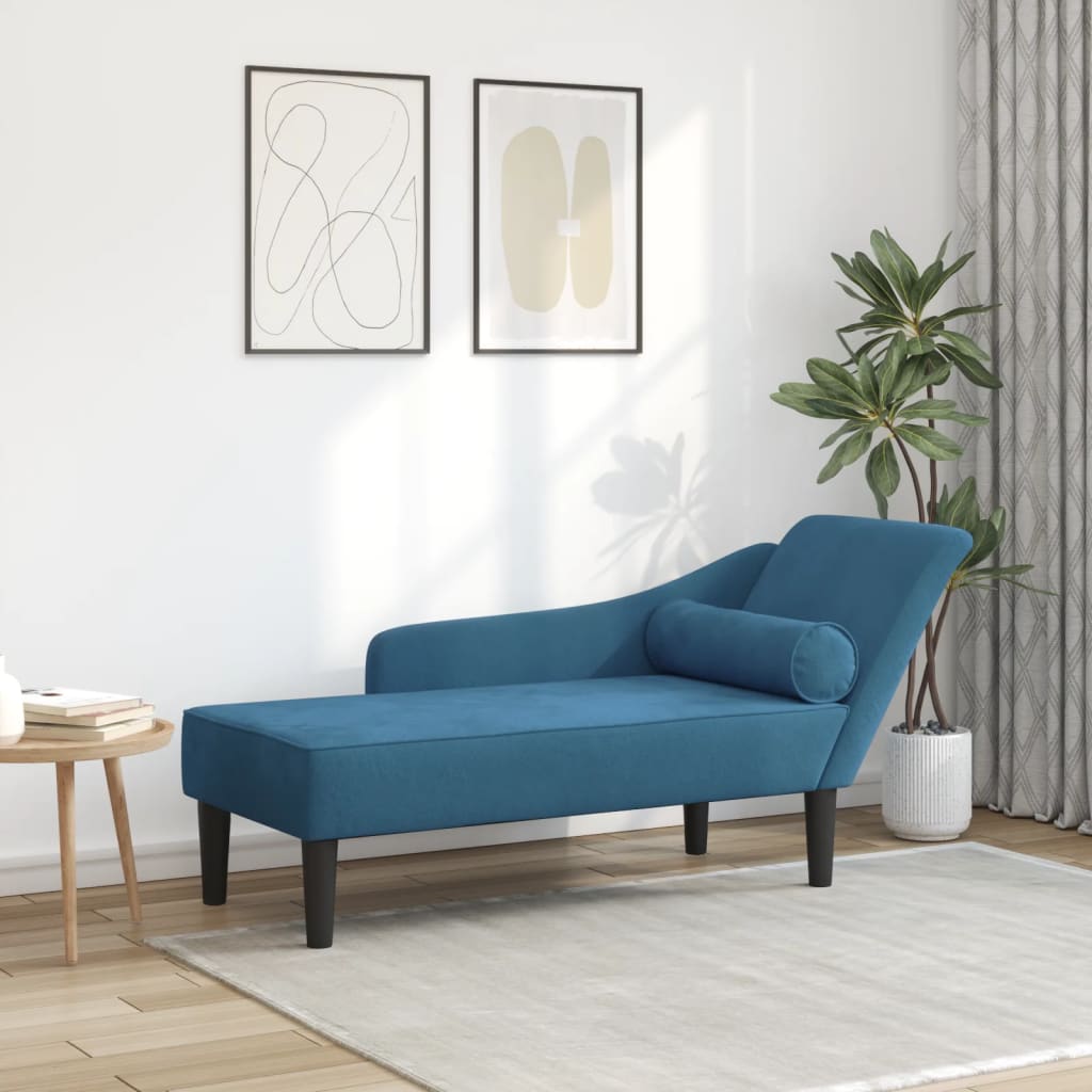 Sofá diván con cojines terciopelo azul oif288870