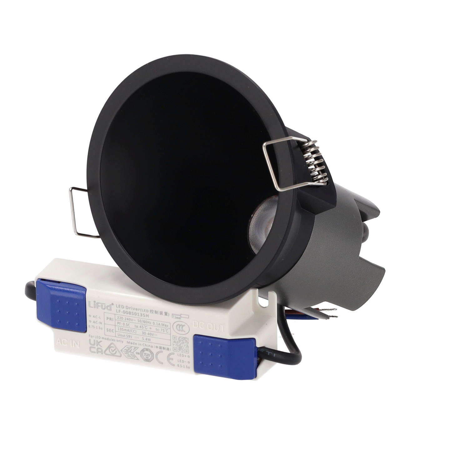 Downlight LED 6w 90lm/w ugr<15 cri>95 2700ºk 50.000h