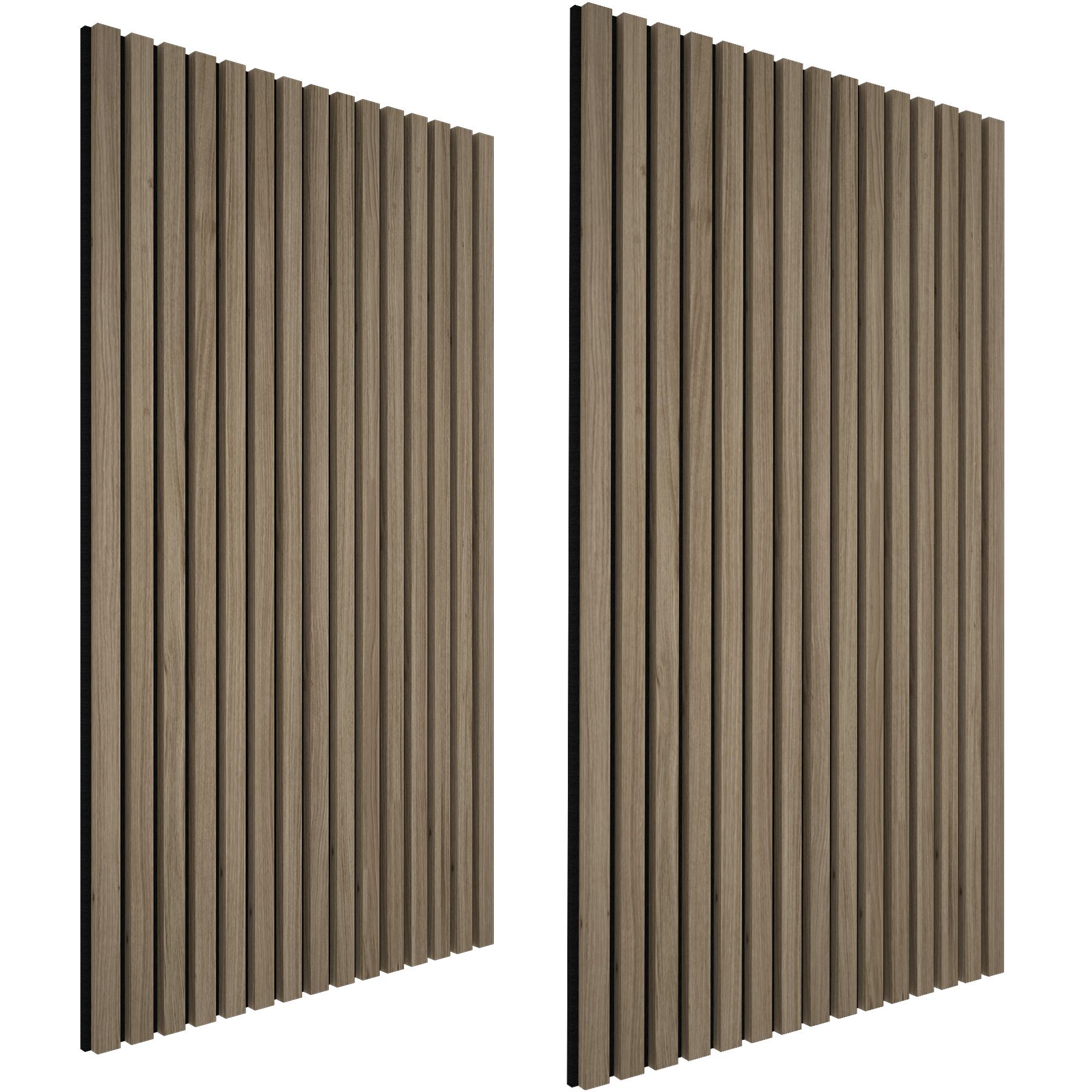 Tectake 2 paneles de pared aspecto de madera, 120x60x2,1 cm roble oscuro