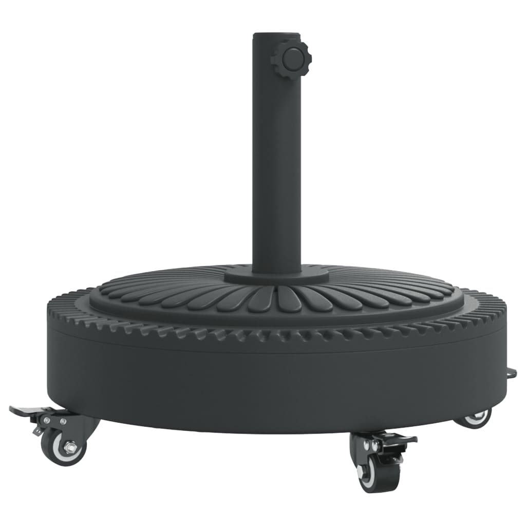 vidaXL base sombrilla redonda ruedas para mástiles ø38 / 48 mm 27 kg