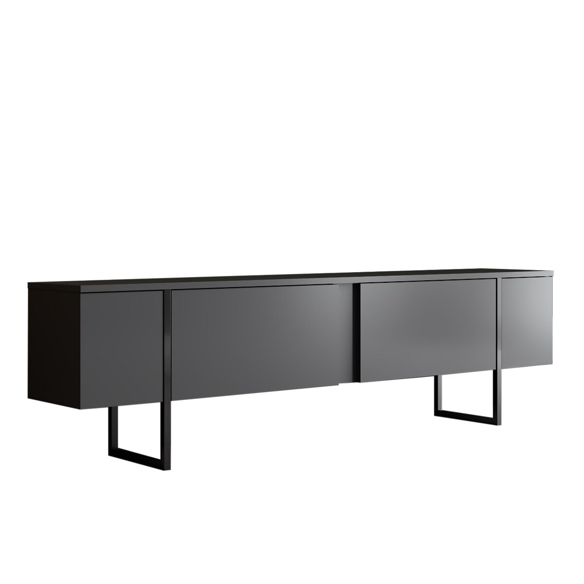 Mueble tv 2 puertas abatibles l180 cm - luxe