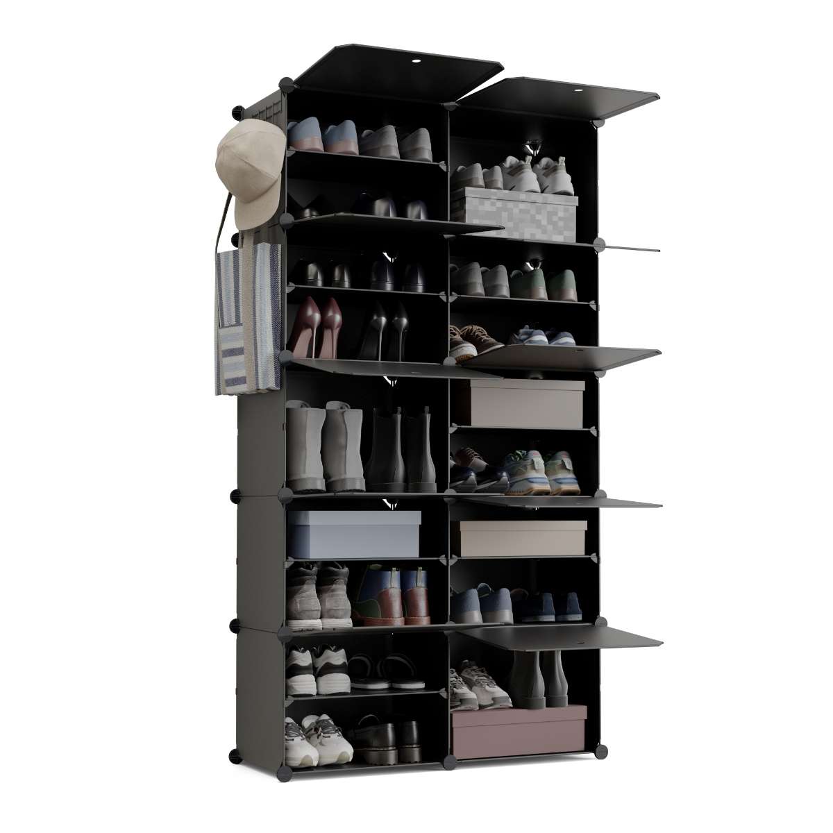 Newlux zapateros cube c10 10 compartimentos, 40 pares (83x32x155cm)