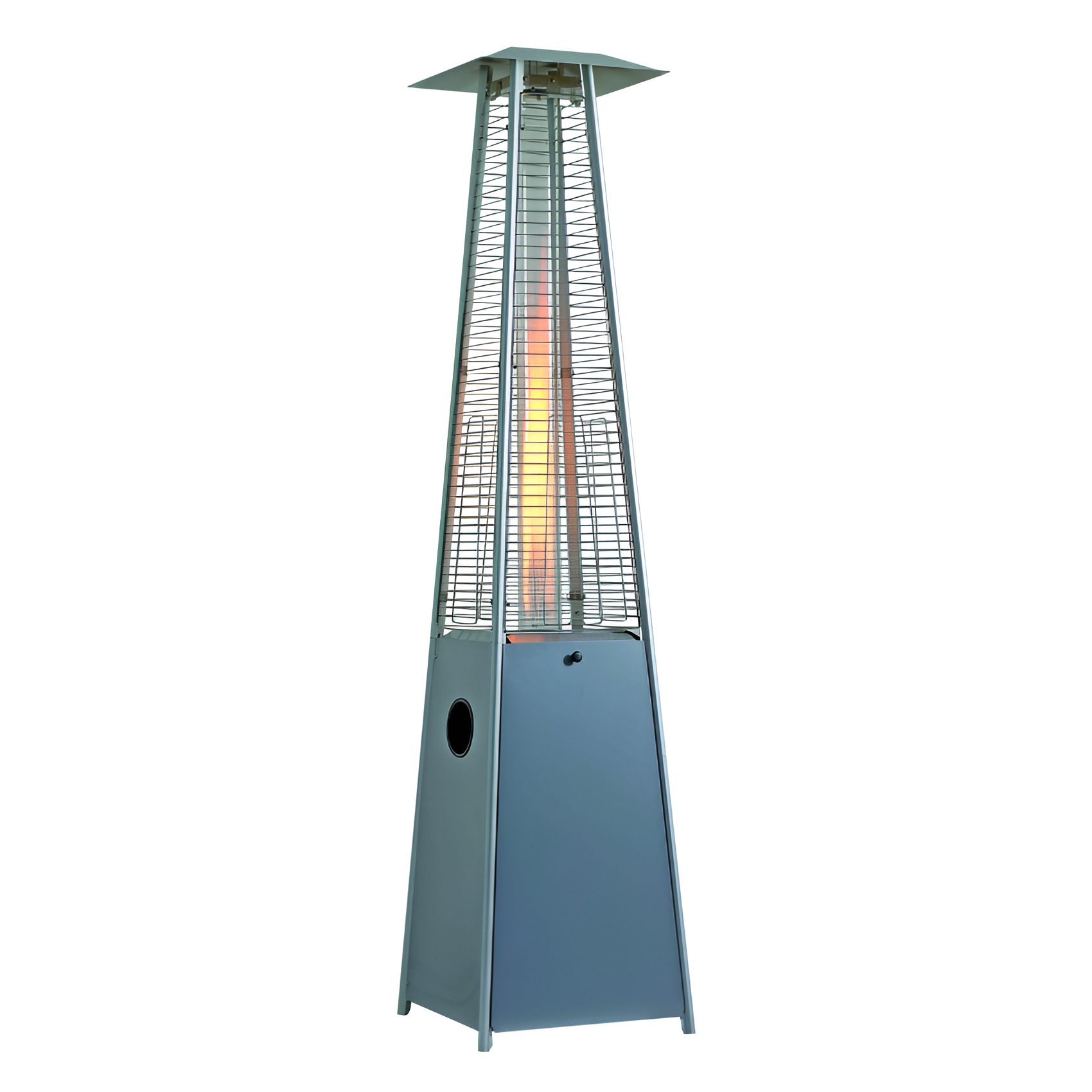 Calentador de gas para exterior flame pyramid de 13000 w, color gris