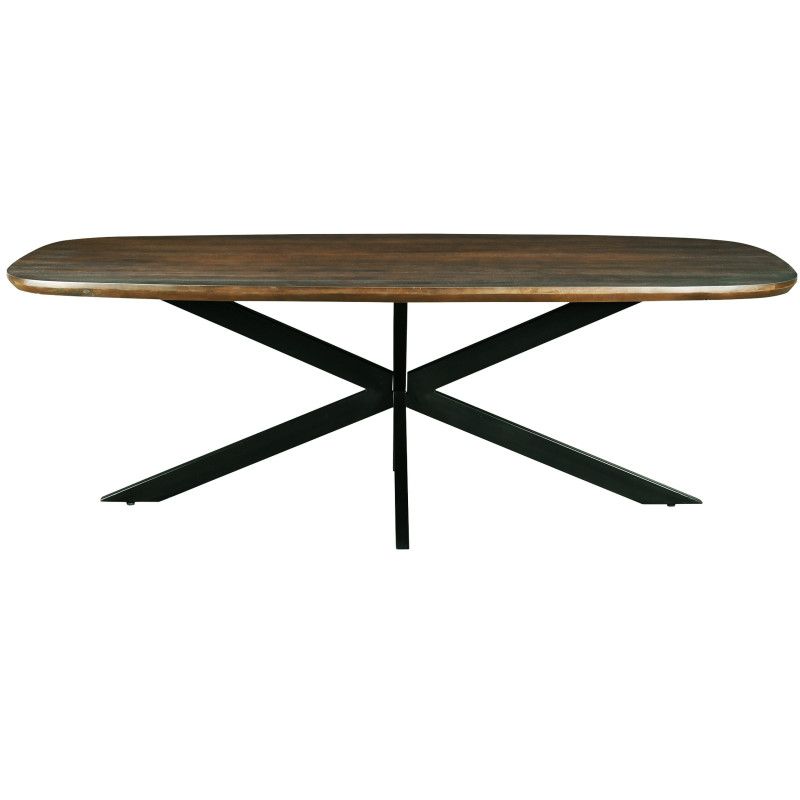 Skagen-mesa de comedor 8/10 personas 210 cm en madera marrón