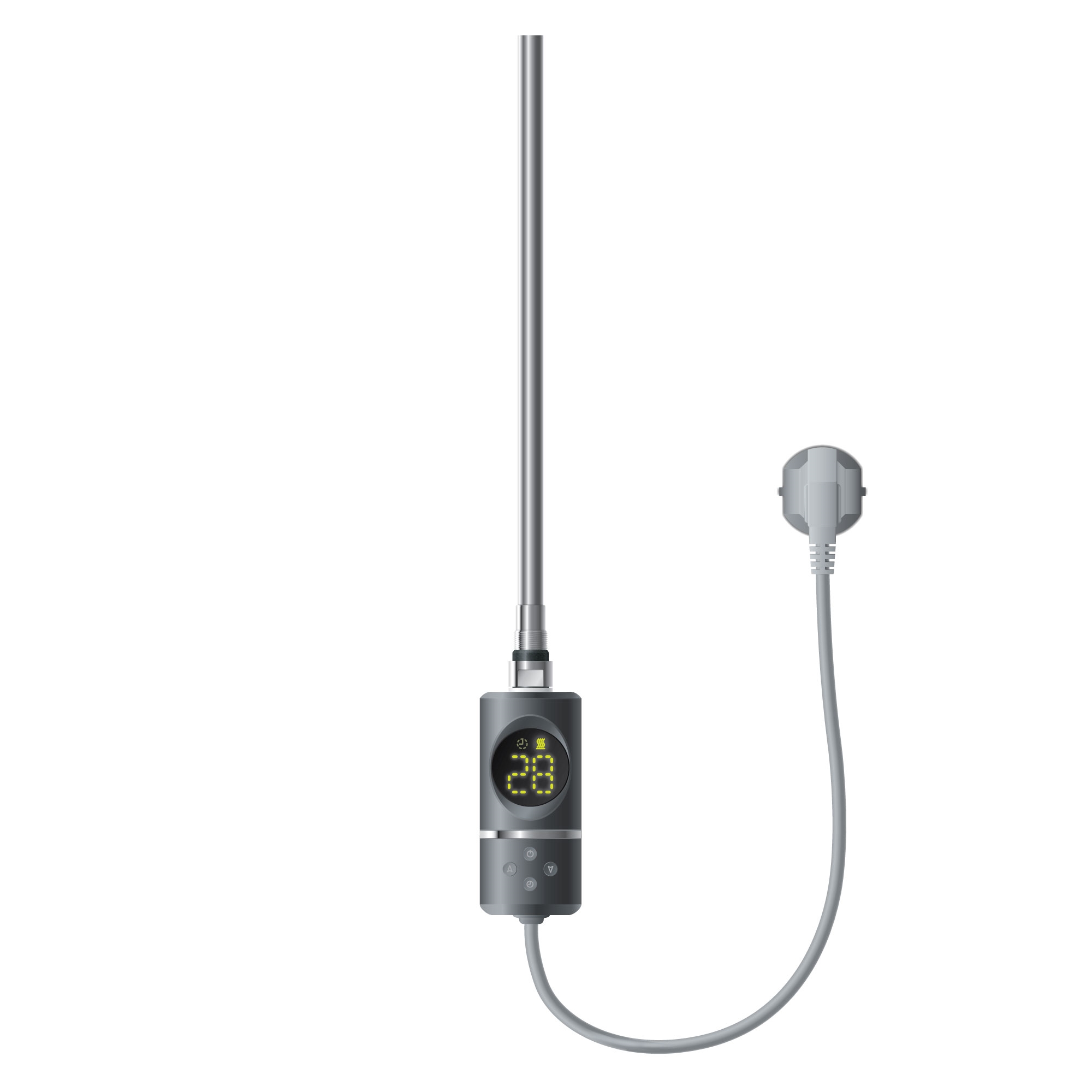 Termostato electrico para radiador 300 w elemento antracita