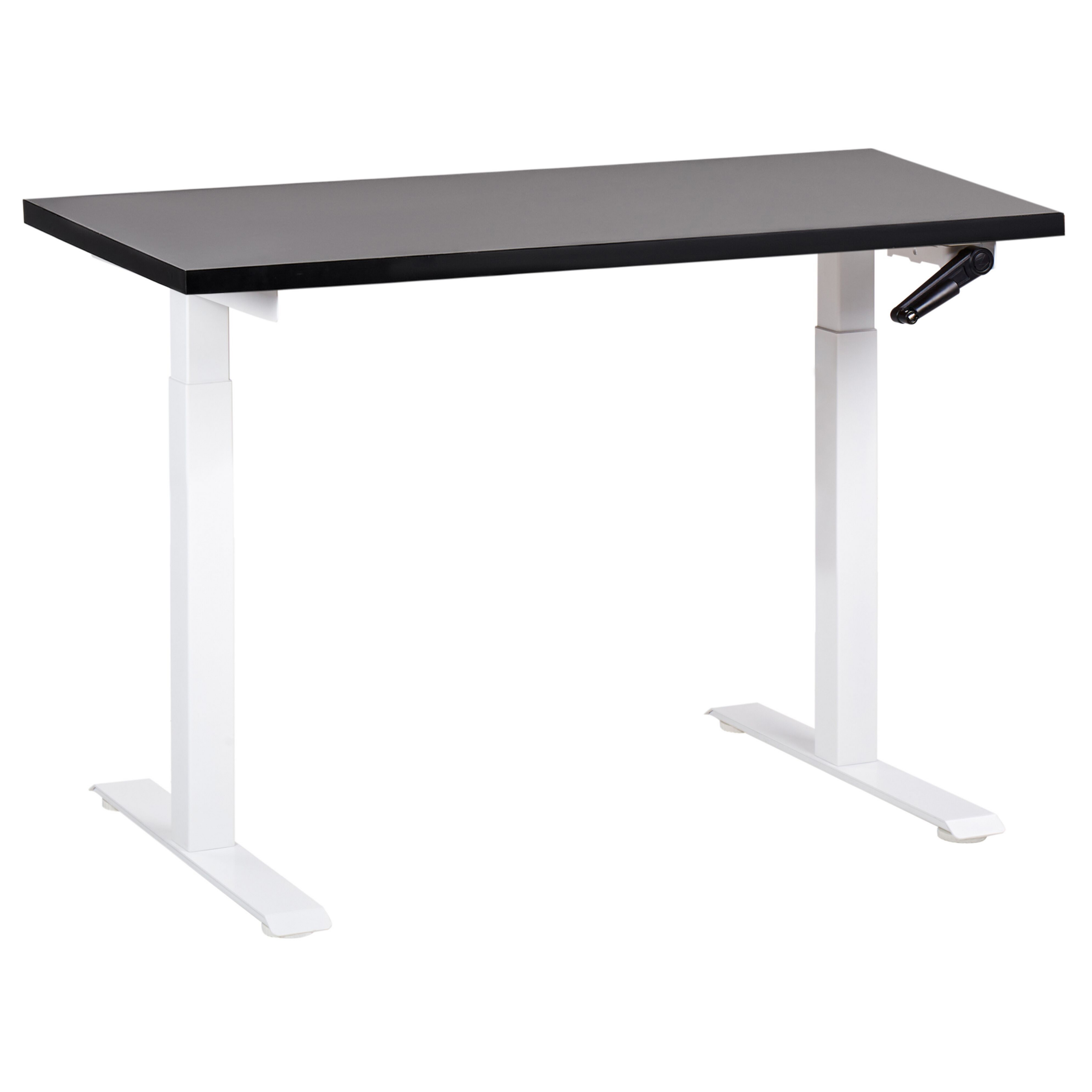 Escritorio de altura regulable manual destines 120 cm 72 cm negro/blanco