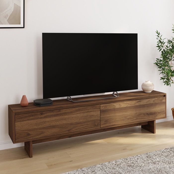 Id market mueble de tv yuri 2 puertas 180 cm marrón para colocar