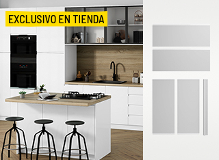 Cocina Star Brillo con tirador Blanco